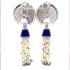 Lapis Enamel Pearl Tassel