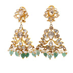 Lotus Emerald Pearl Chandbali