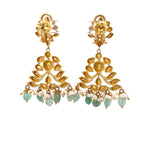 Lotus Emerald Pearl Chandbali