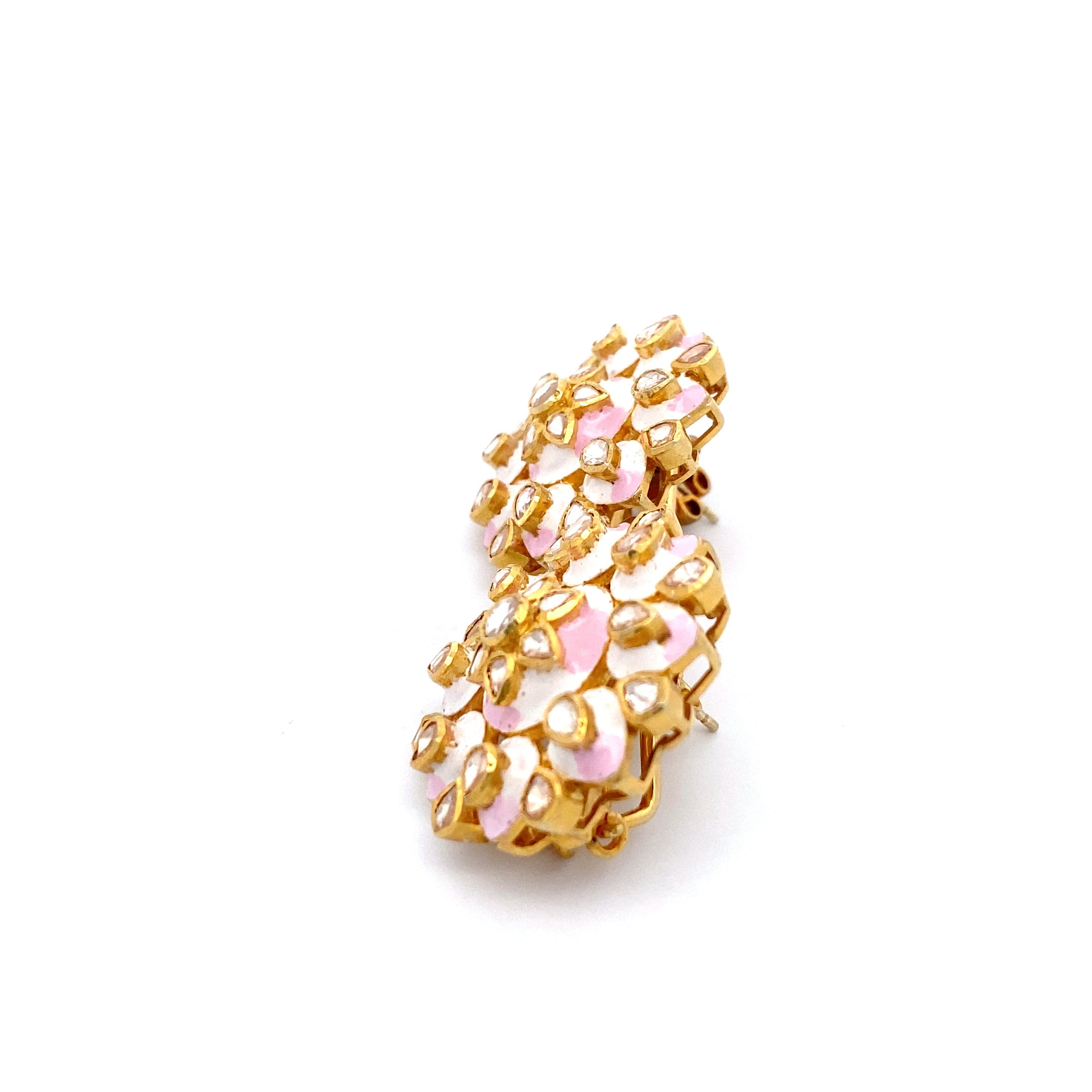 Cluster Pink Stone Studs