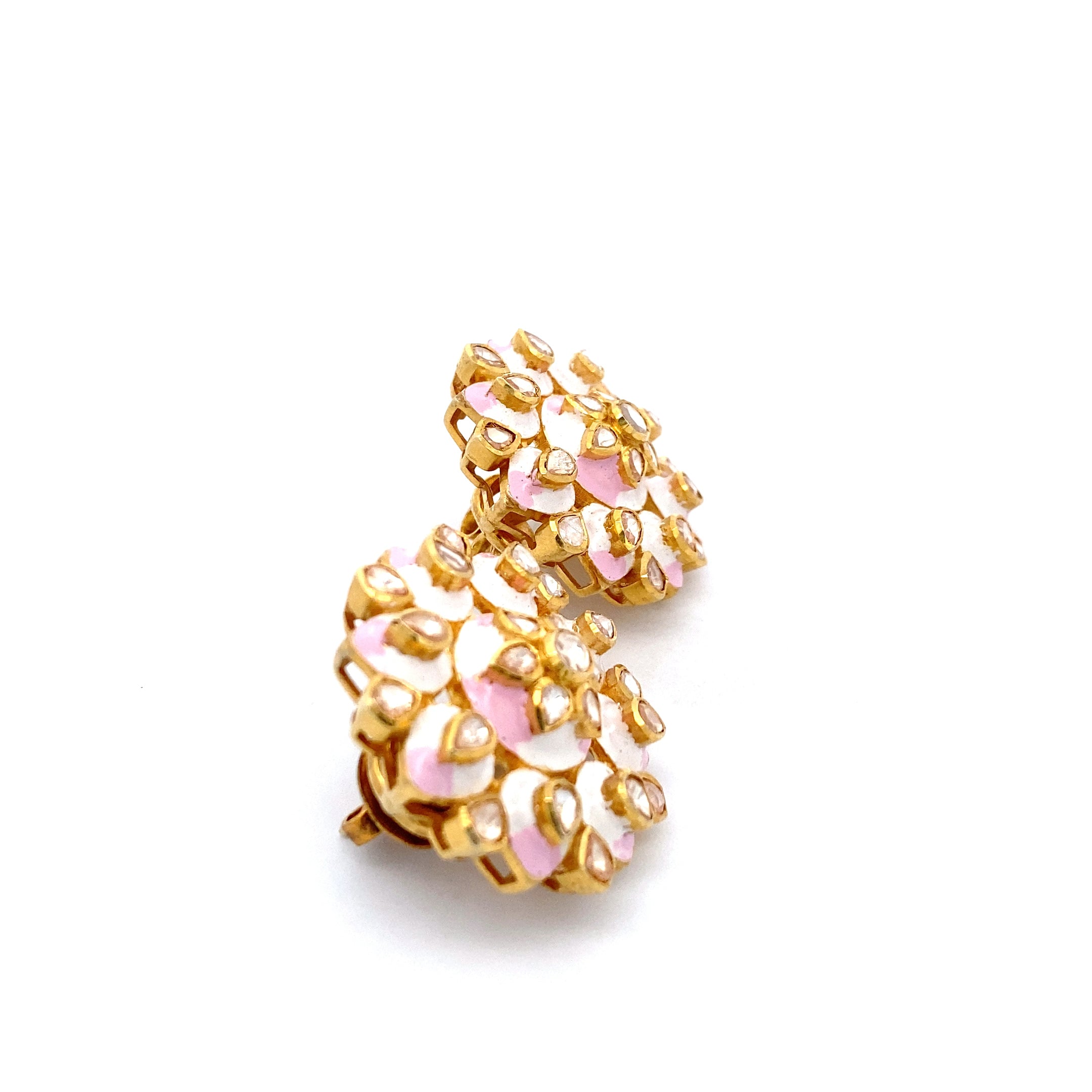Cluster Pink Stone Studs