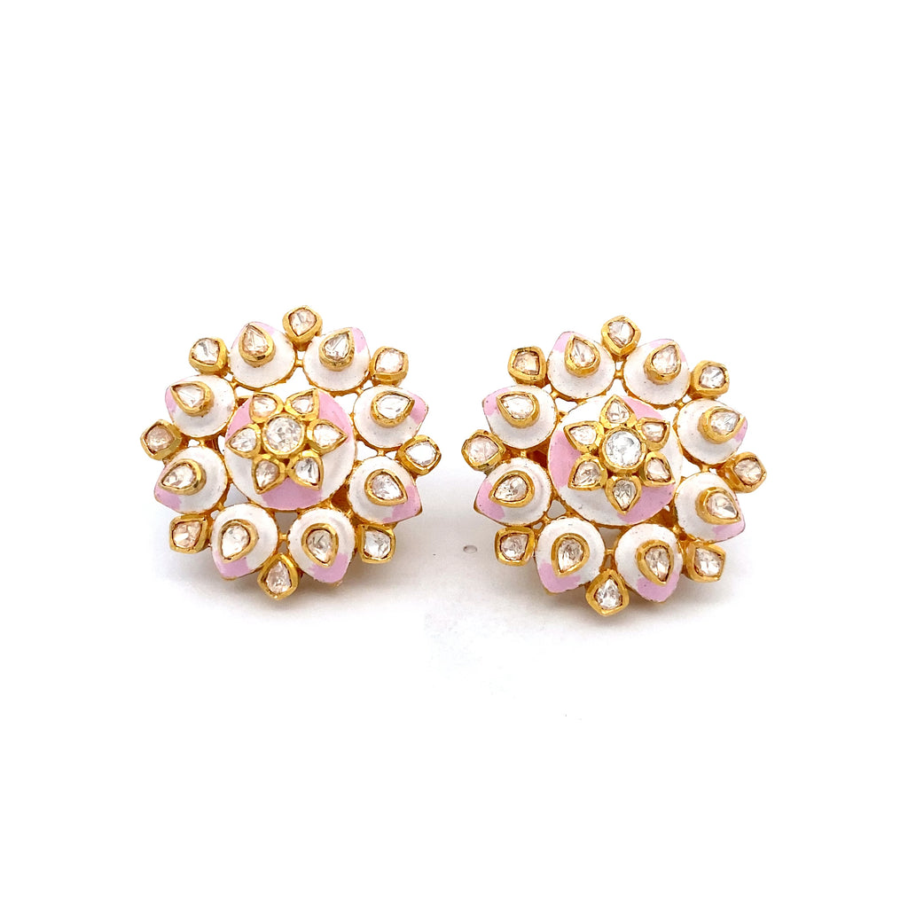Cluster Pink Stone Studs