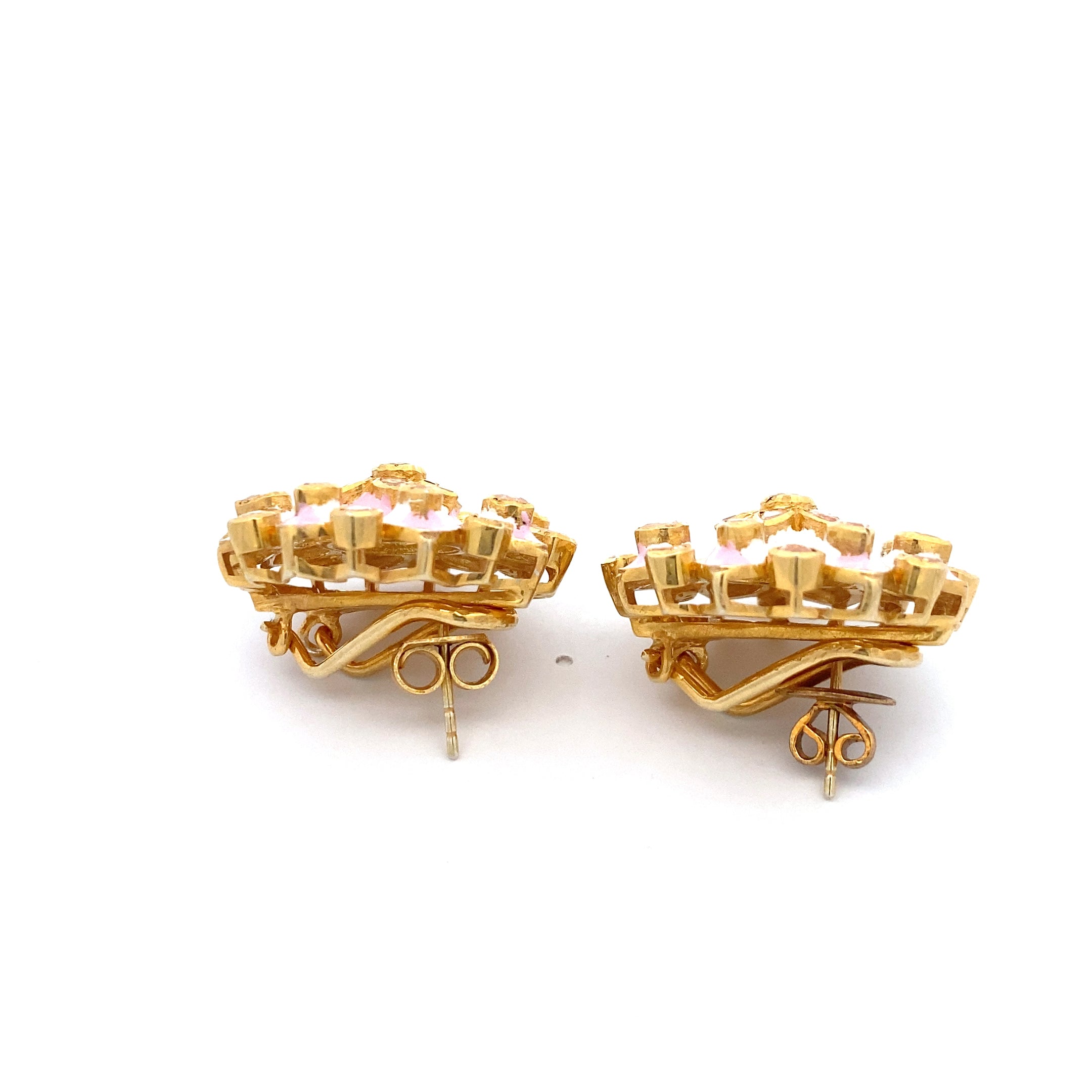 Cluster Pink Stone Studs