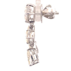 Triple Stone Linear Drop Earrings