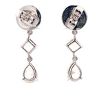 Triple Stone Linear Drop Earrings