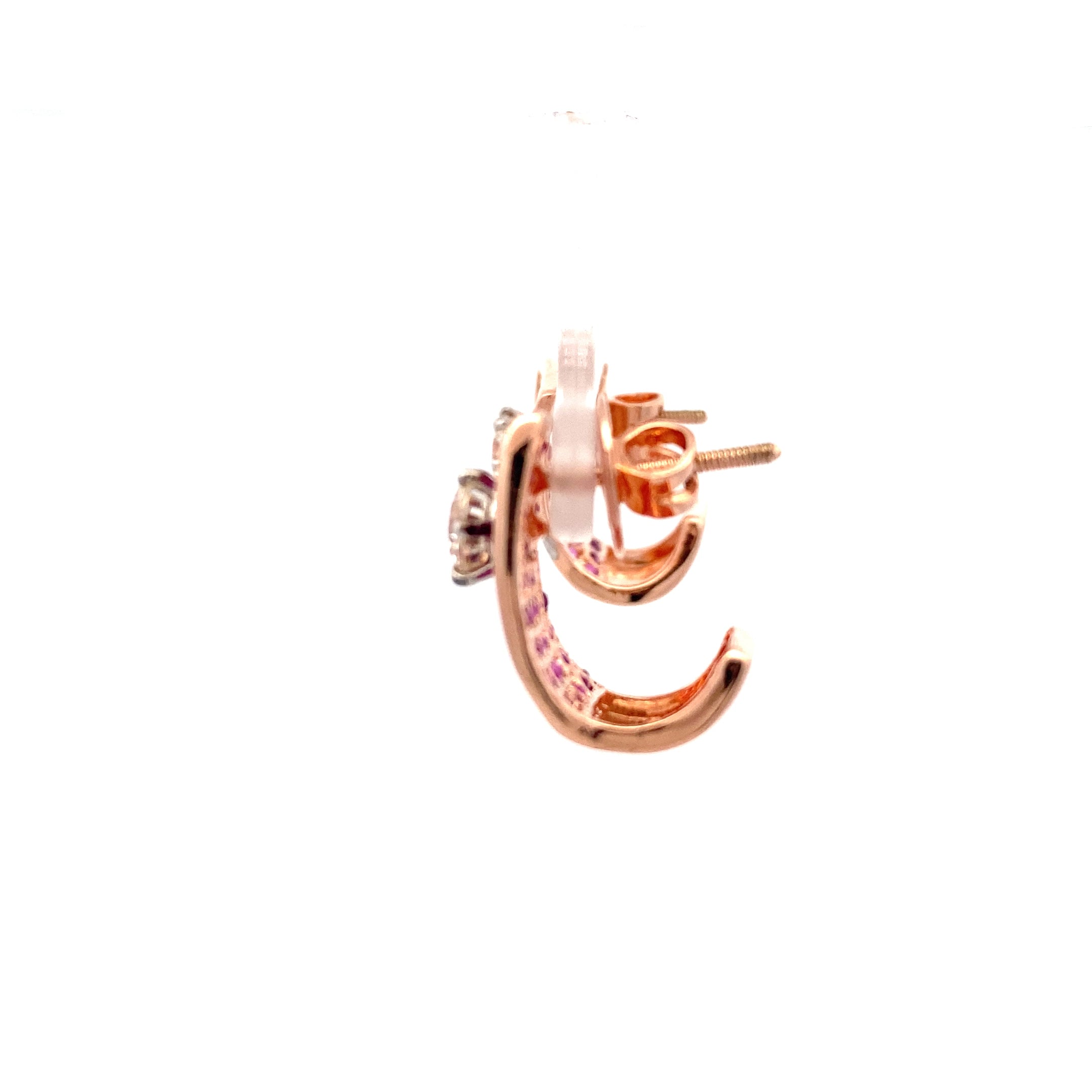 Semi Precious Ruby Halo Studs