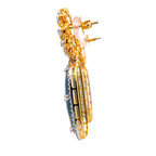 Aqua Marquise Crystal Drop Earrings
