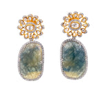 Aqua Marquise Crystal Drop Earrings