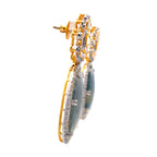 Aqua Marquise Crystal Drop Earrings