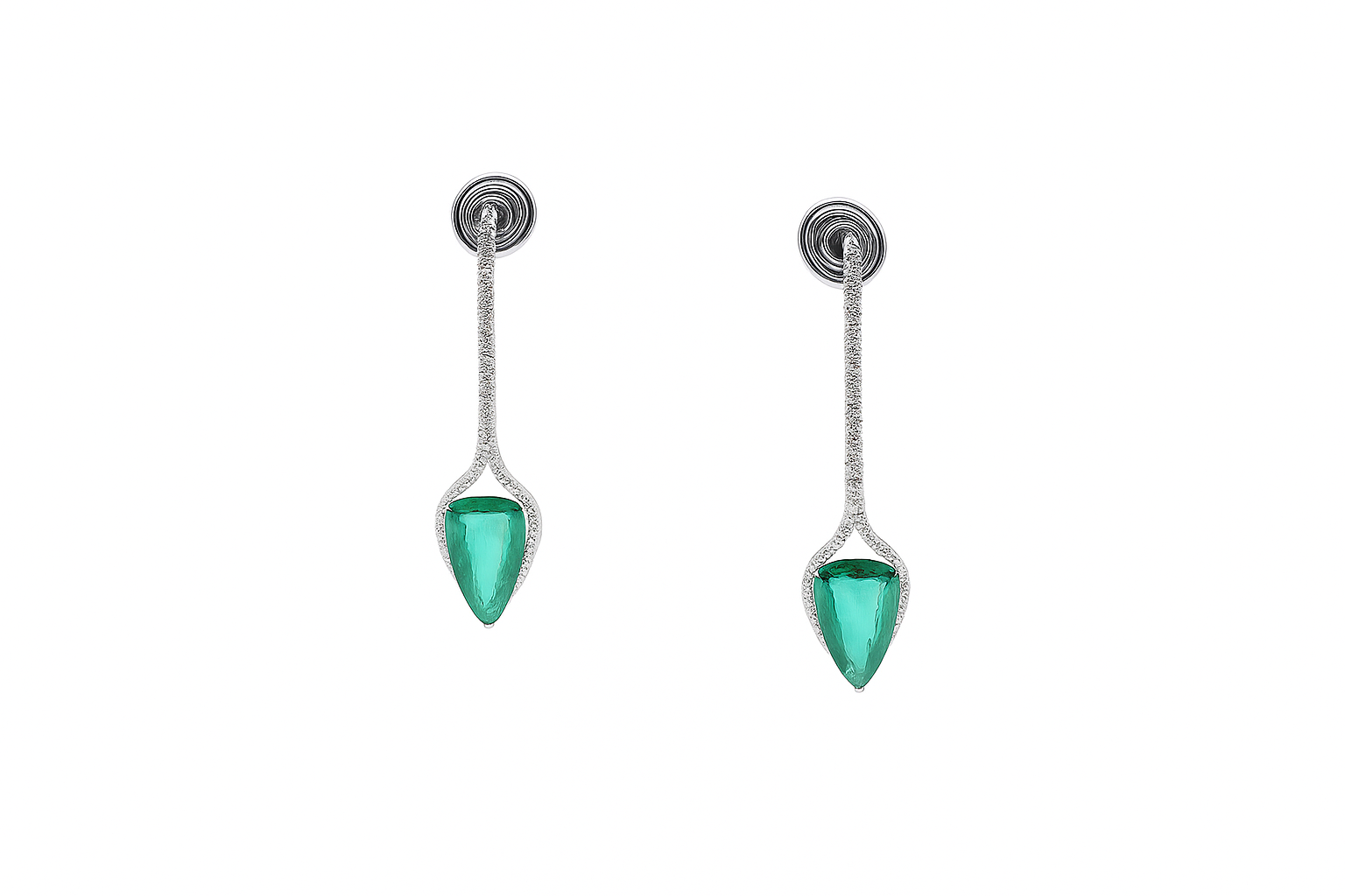 Emerald Spike Crystal Bar Drops