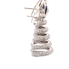 Sapphire Moissanite Spiral Earring