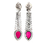 Ruby Moissanite Tennis Earring