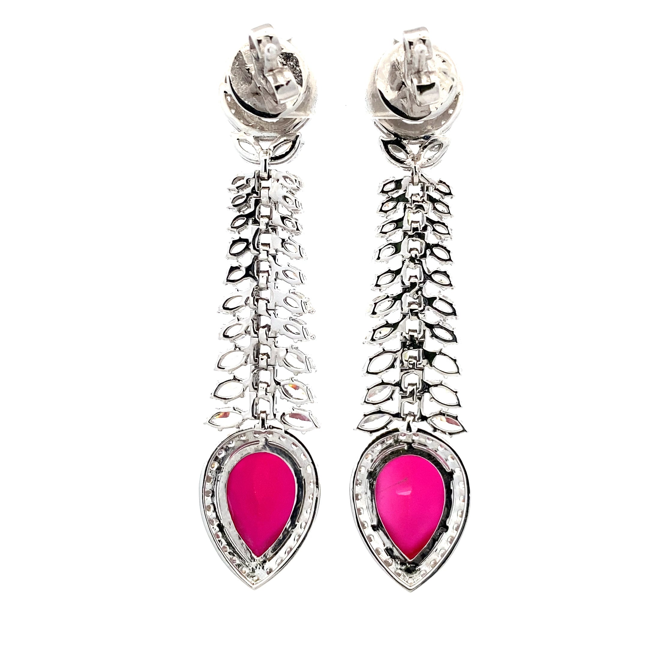 Ruby Moissanite Tennis Earring