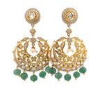 Pearl Emerald Bead Earring