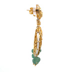 Pearl Emerald Bead Earring