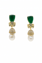 Emerald Baroque Pearl Drop Earrings