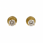 Spiral Moissanite Solitaire Studs