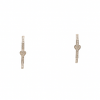 Moissanite Heart Huggie Earrings