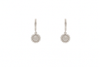 Moissanite Cluster Huggie Earrings