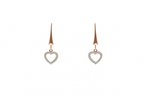 Open Heart Drop Earrings