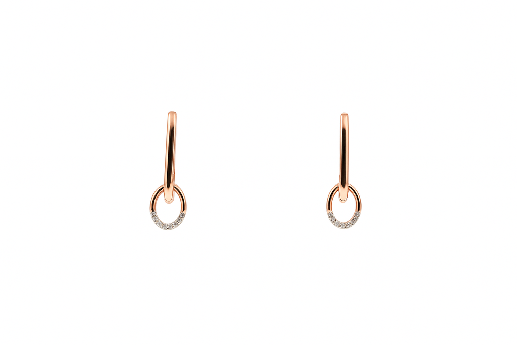 Circle Drop Huggie Earrings
