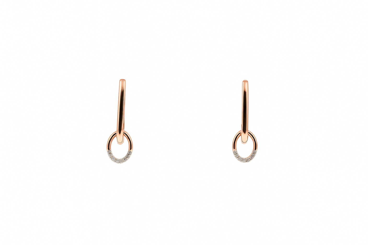 Circle Drop Huggie Earrings