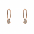 Arch Moissanite Drop Earrings