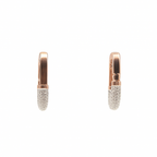 Two-Tone Moissanite Huggie Earrings