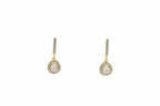 Moissanite Halo Bar Earrings