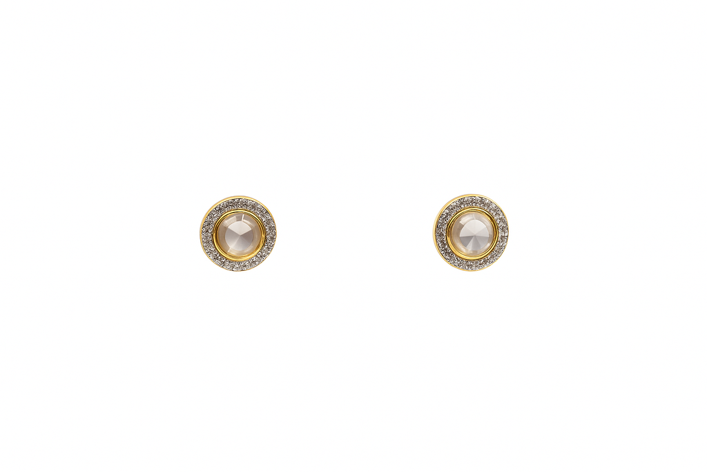 Halo Crystal Stud Earrings