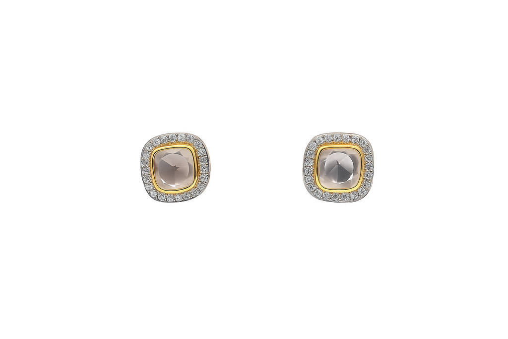 Cushion Crystal Pavé Studs