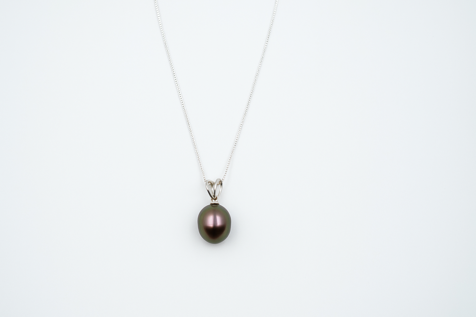 Dark Pearl Drop Necklace