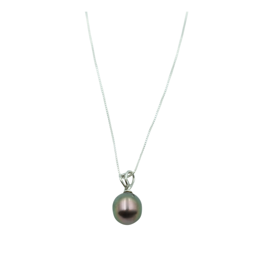 Dark Pearl Drop Necklace