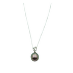 Dark Pearl Drop Necklace