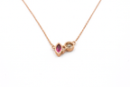 Ruby & Crystal Duo Necklace