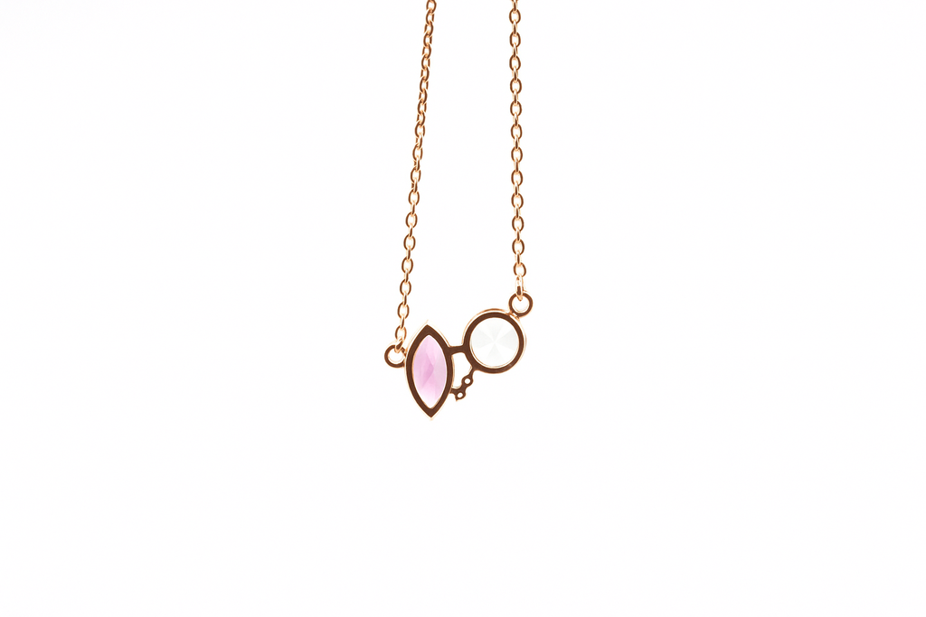Ruby & Crystal Duo Necklace