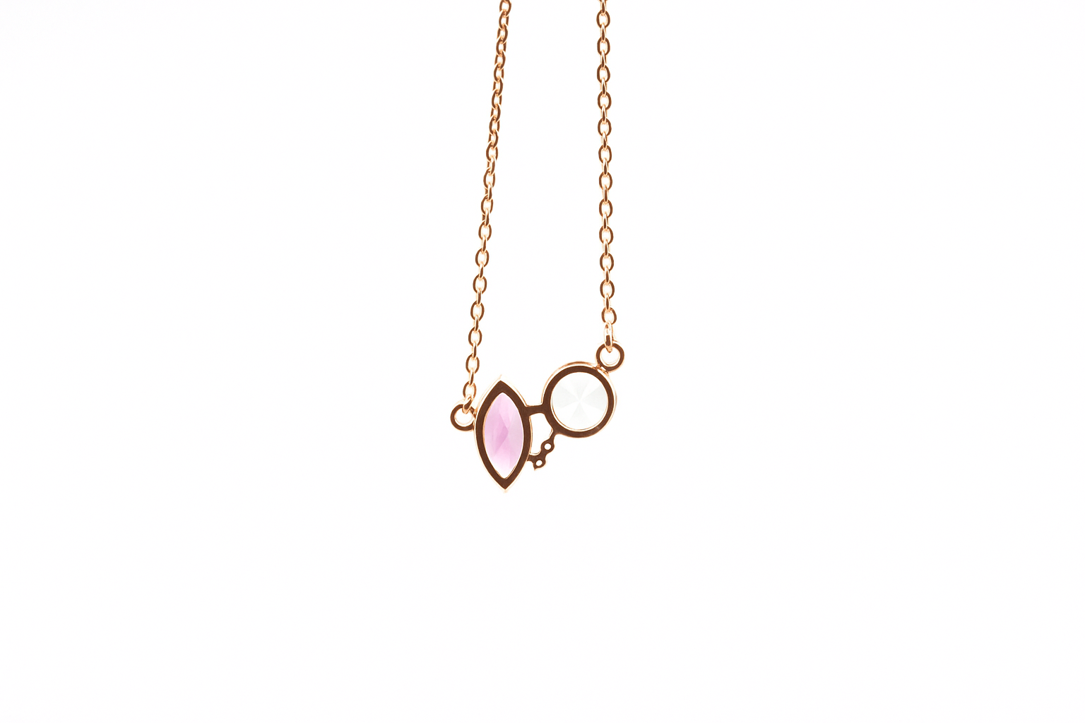 Ruby & Crystal Duo Necklace