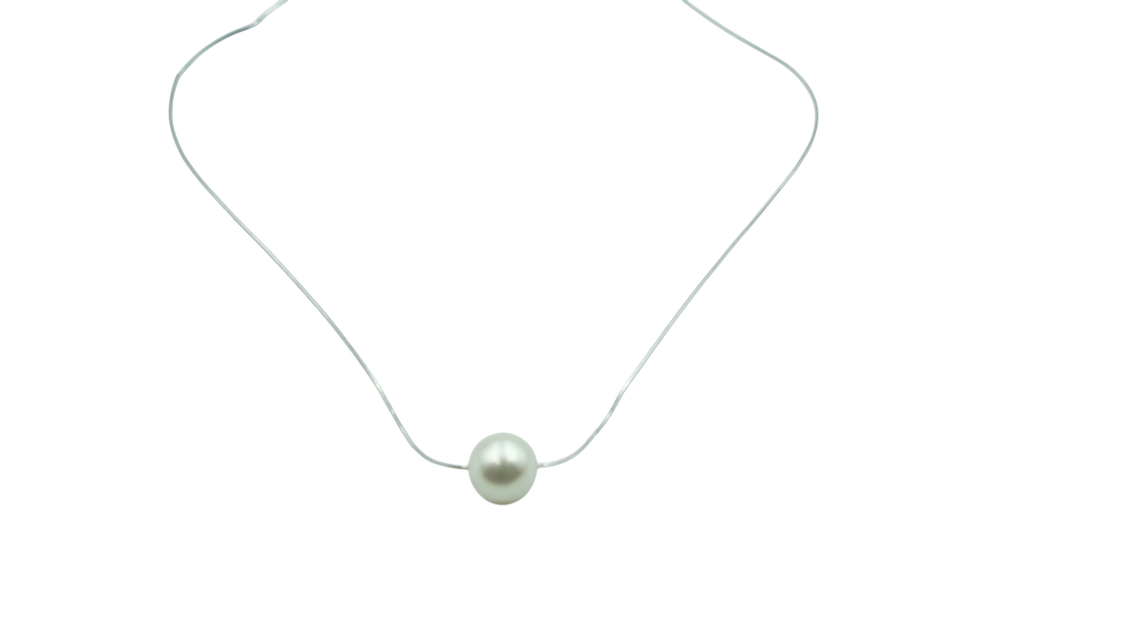 Floating Pearl Illusion Necklace
