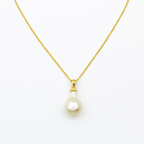 White Pearl Chain Necklace