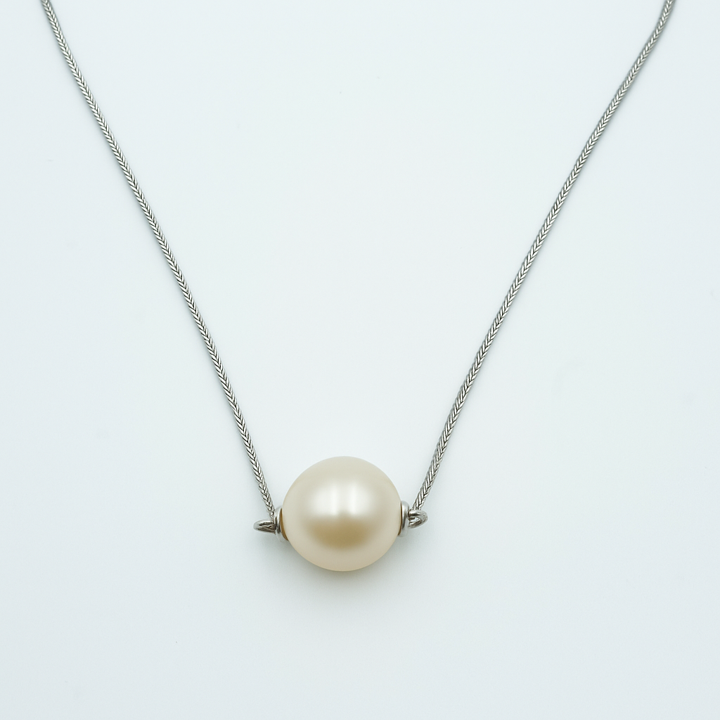 Sliding Pearl Station Necklace