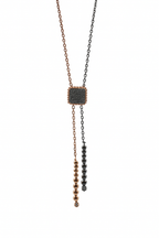 Two-Tone Lariat Drop Necklace