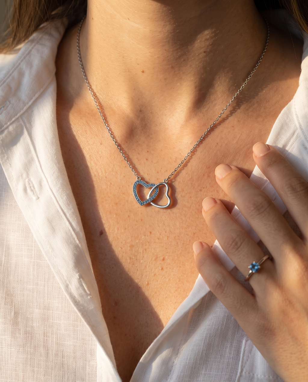 Interlocking Double Heart Necklace