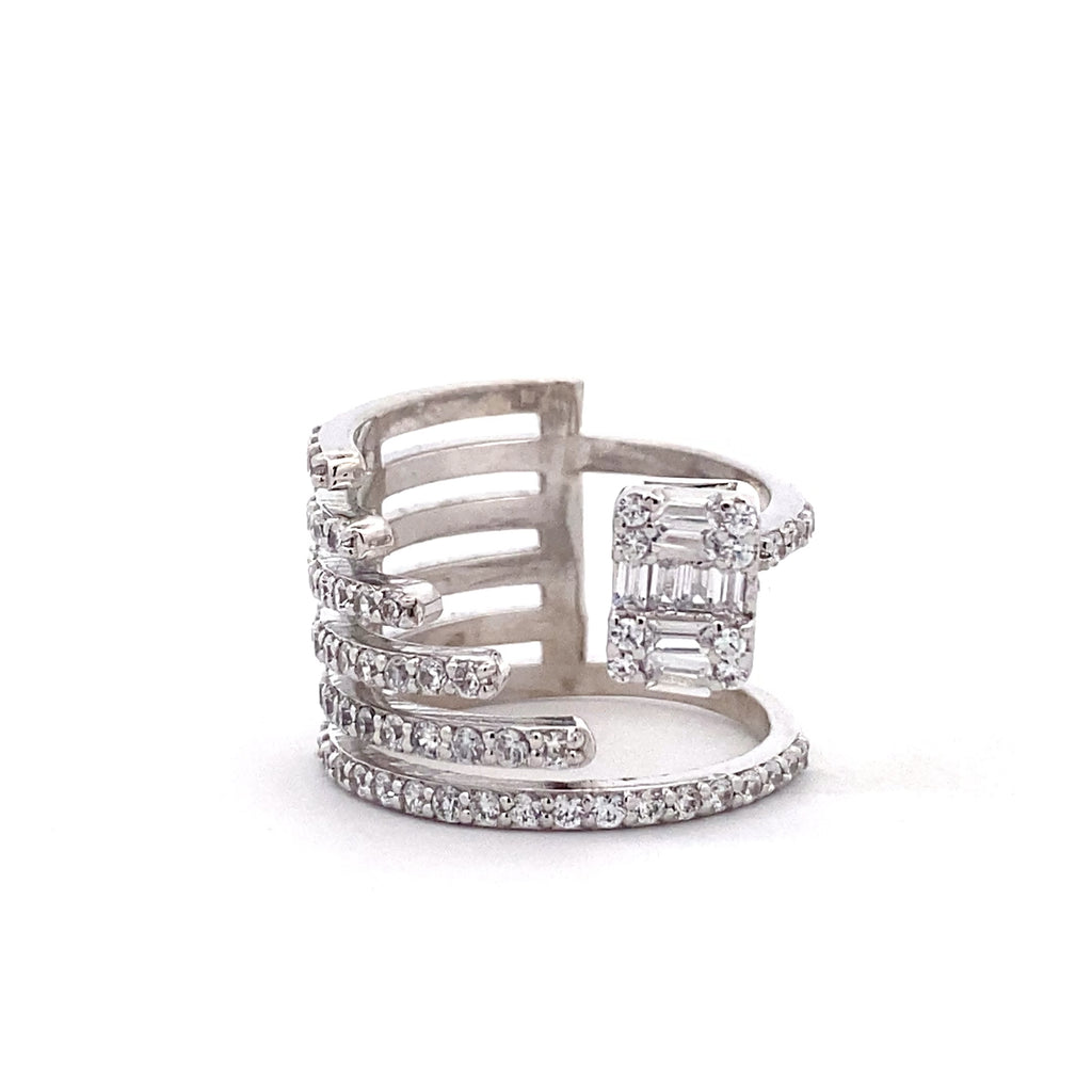 Five Band Cage Cocktail Ring