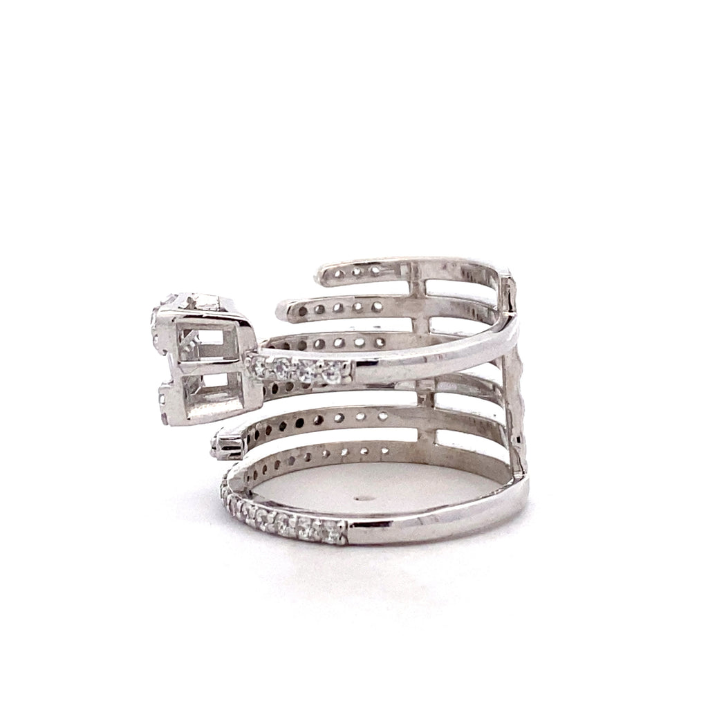 Five Band Cage Cocktail Ring