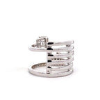 Five Band Cage Cocktail Ring