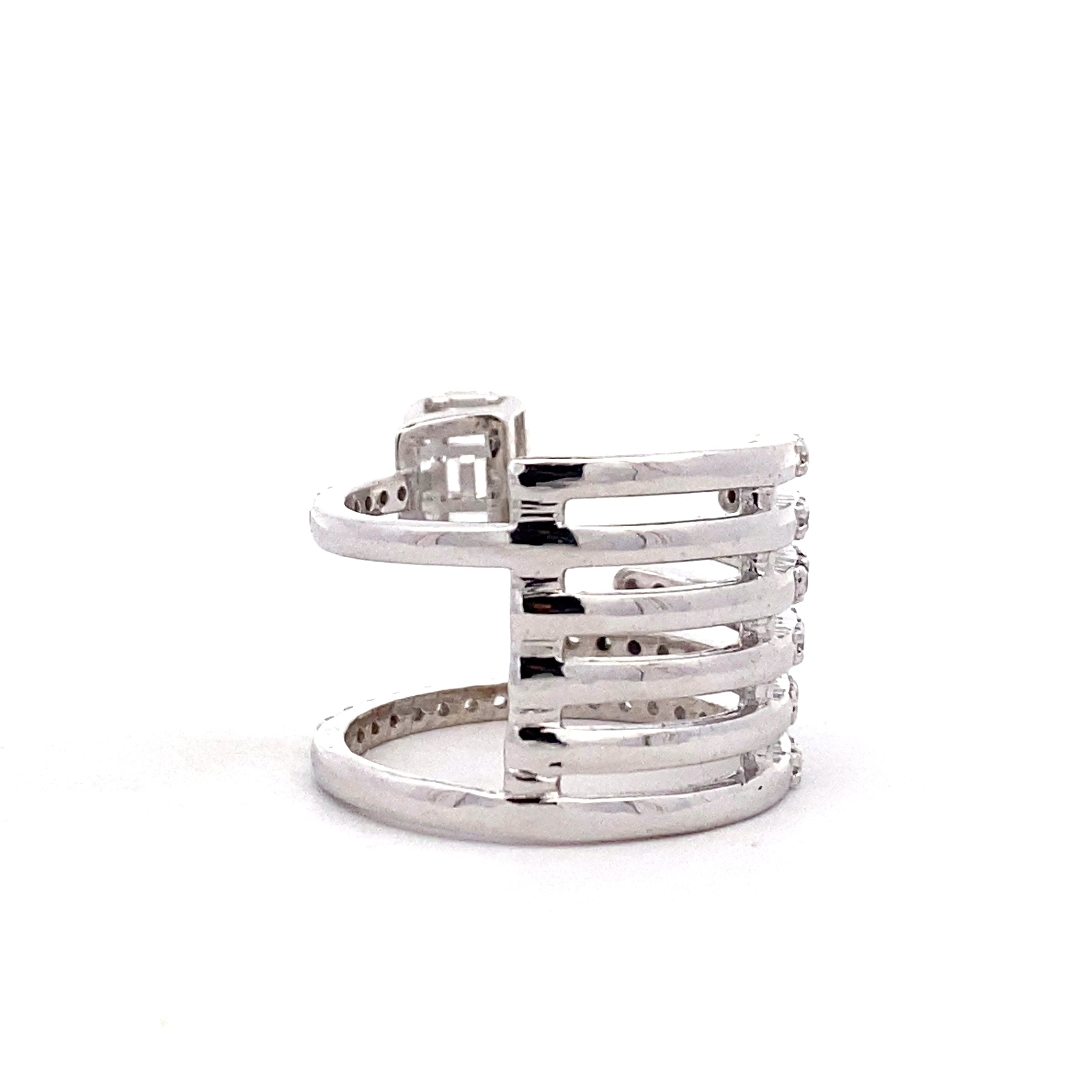 Five Band Cage Cocktail Ring