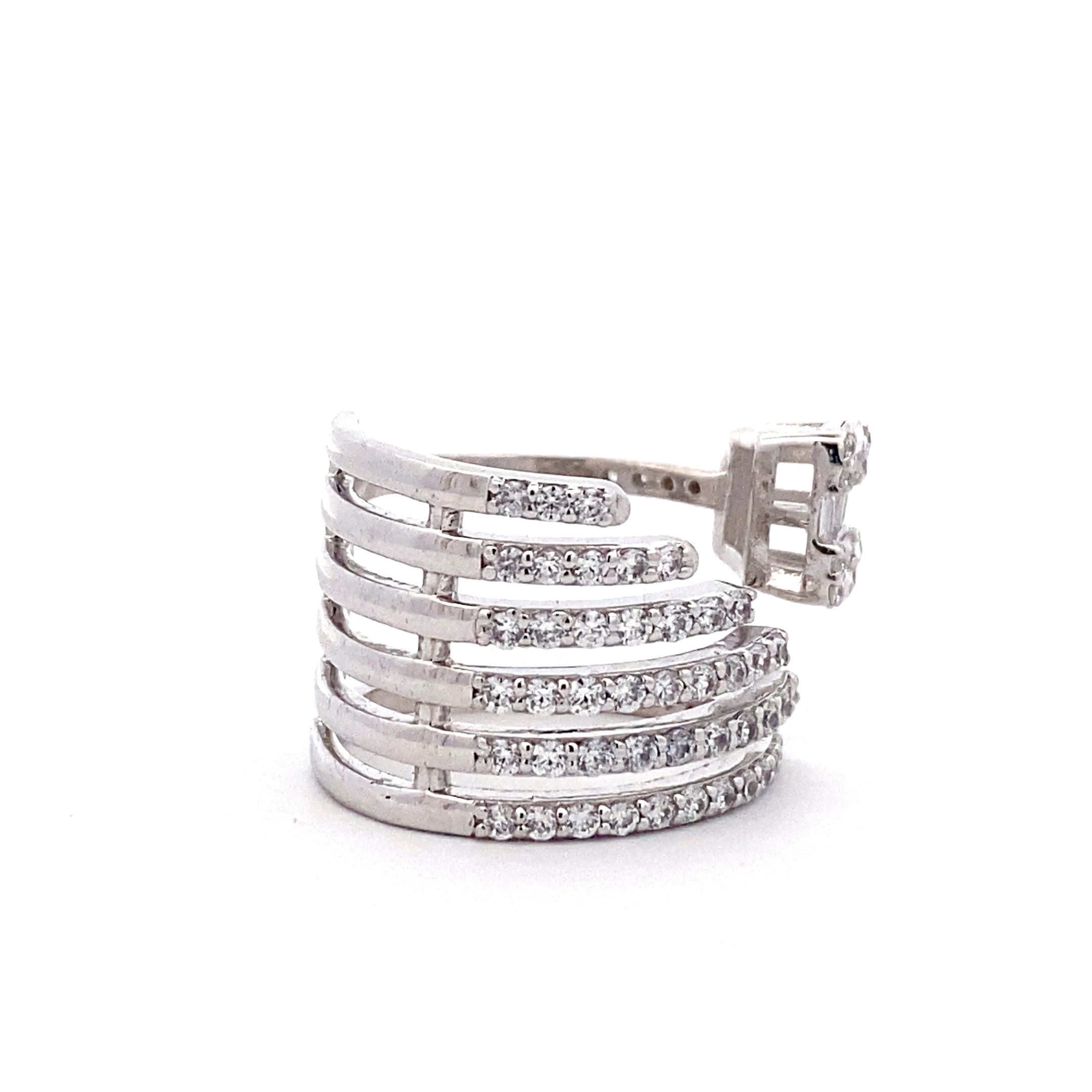 Five Band Cage Cocktail Ring