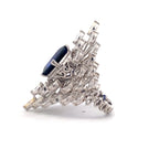 Sapphire Crown Cocktail Ring