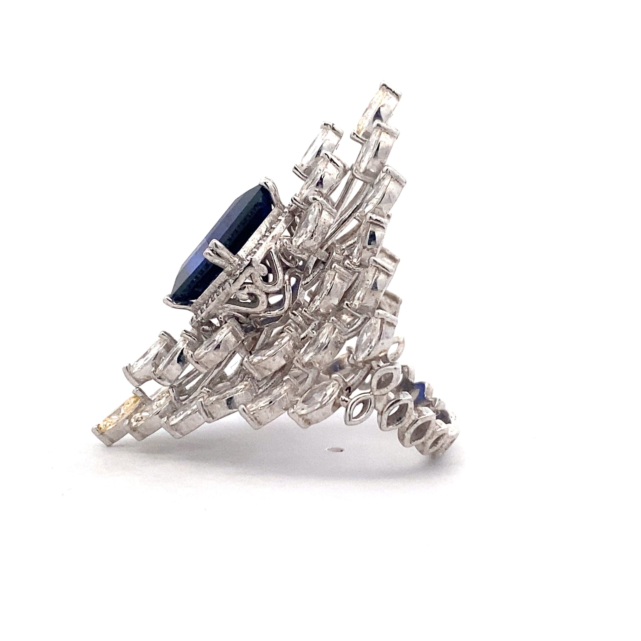 Sapphire Crown Cocktail Ring