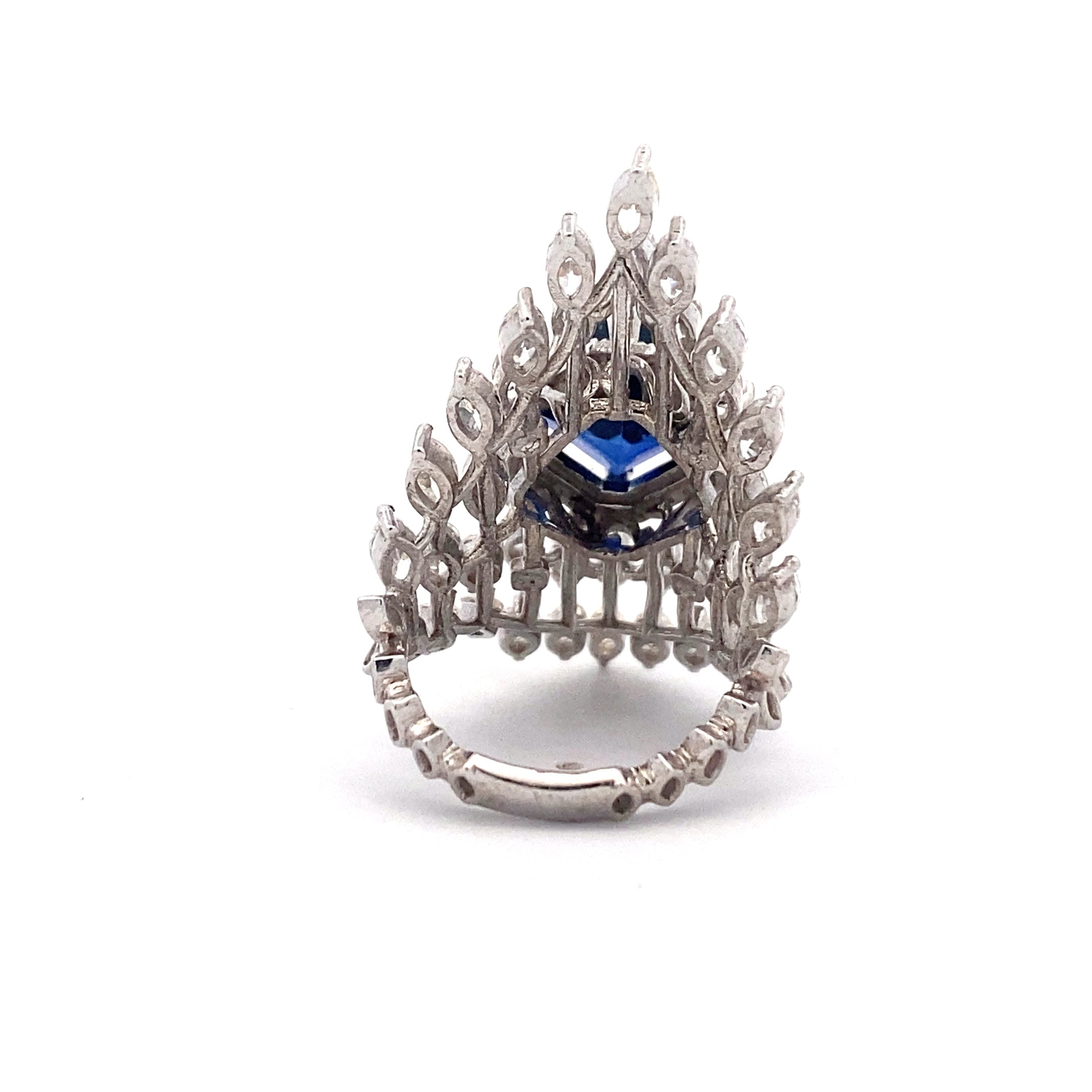 Sapphire Crown Cocktail Ring